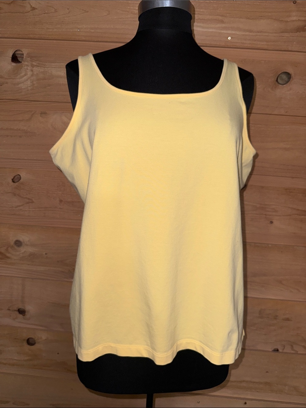 Talbots Pale Yellow Scoop Neck Tank Top